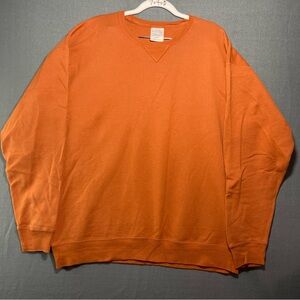 Bundle of 4 Comfort Wash Orange Crewneck Sweatshirts Men’s Large